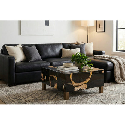 Petramosaic Coffee Table, With Brass Legs