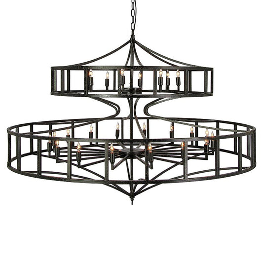 Phoenix 20 - Light Candle Style Geometric Chandelier