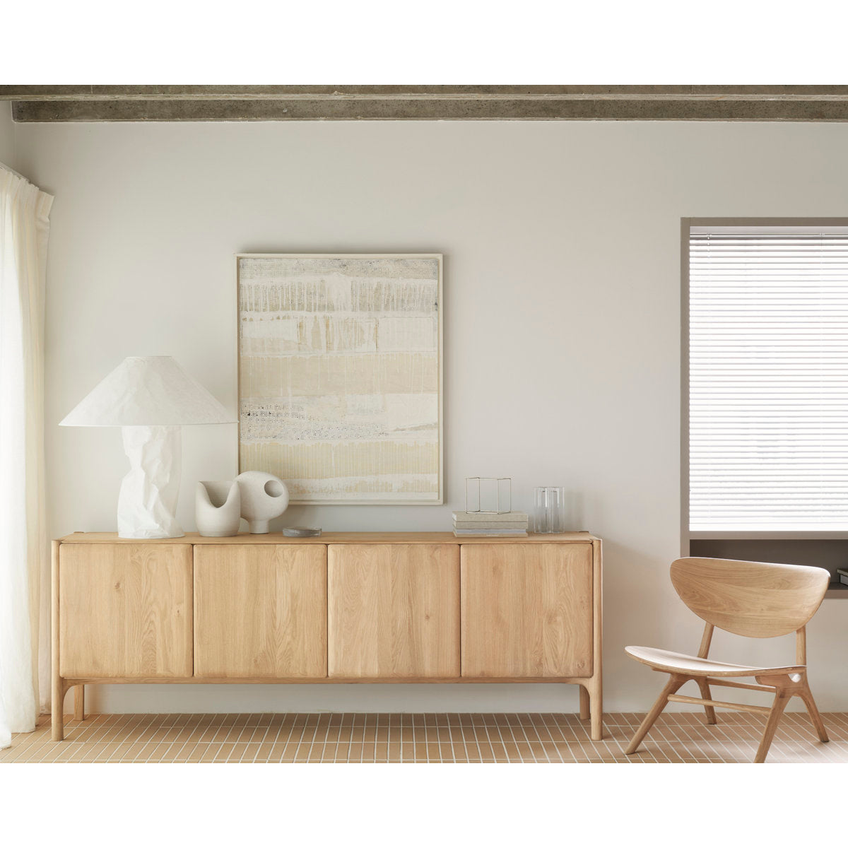 Pi 91'' W Solid Wood Sideboard