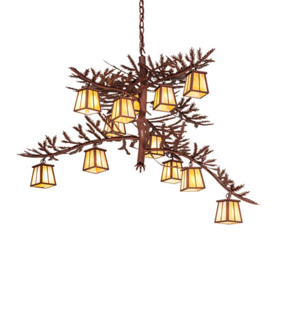 Pine Branch 12 - Light Chandelier