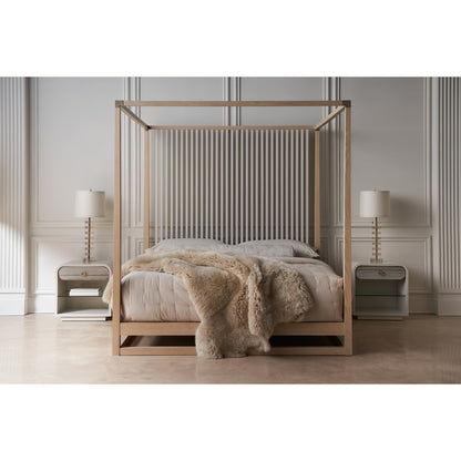 Pinstripe Canopy Bed