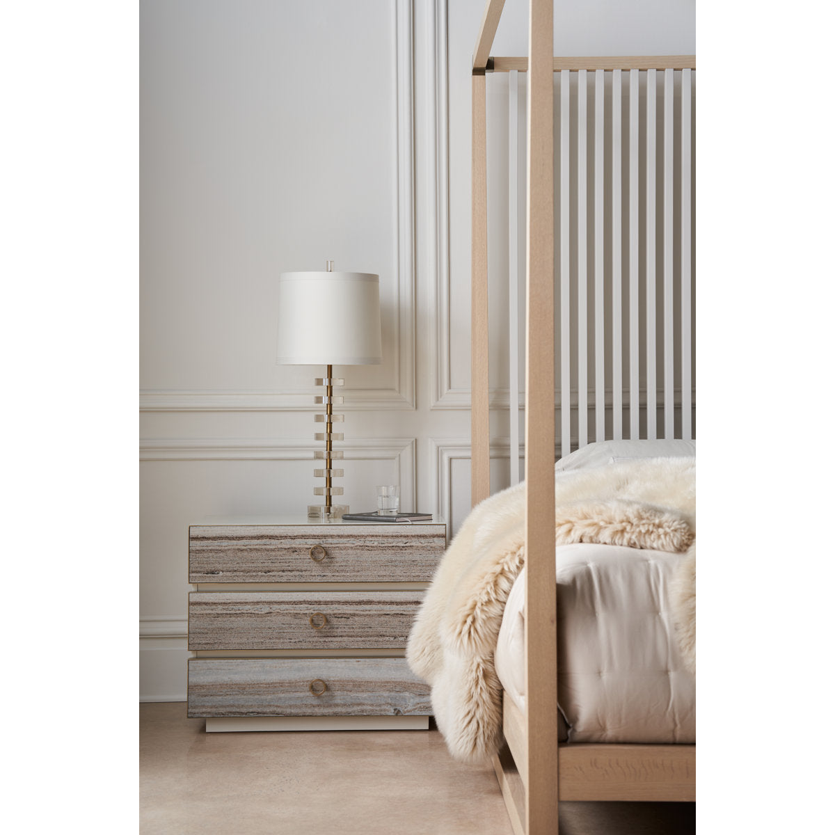 Pinstripe Canopy Bed