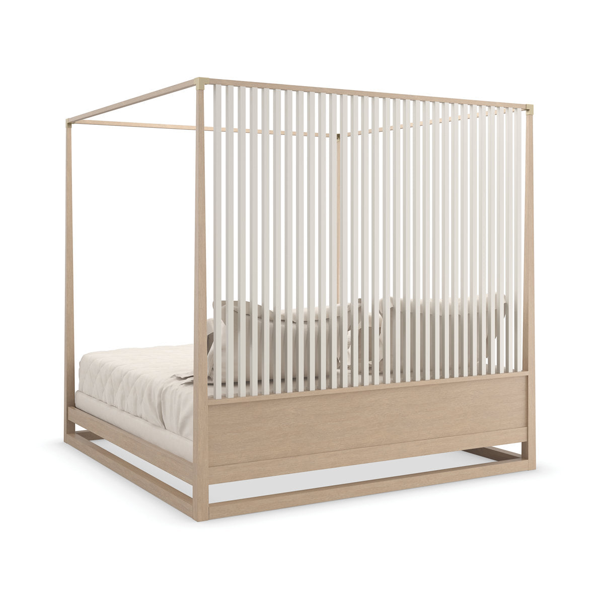 Pinstripe Canopy Bed