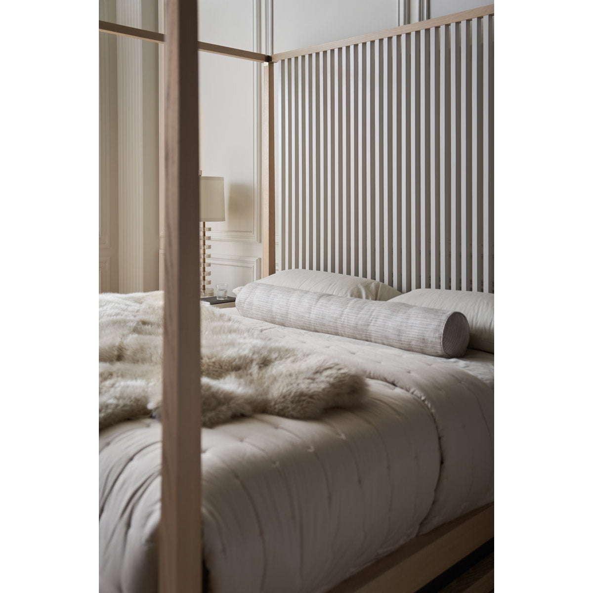Pinstripe Canopy Bed