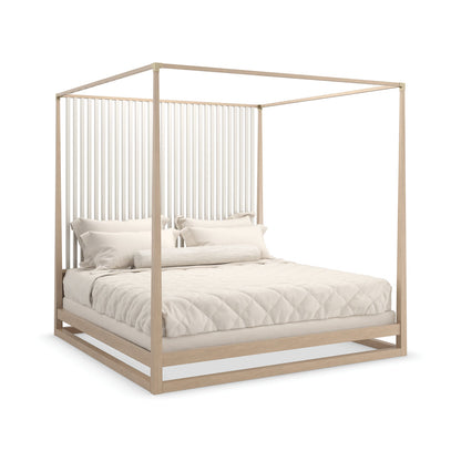 Pinstripe Canopy Bed