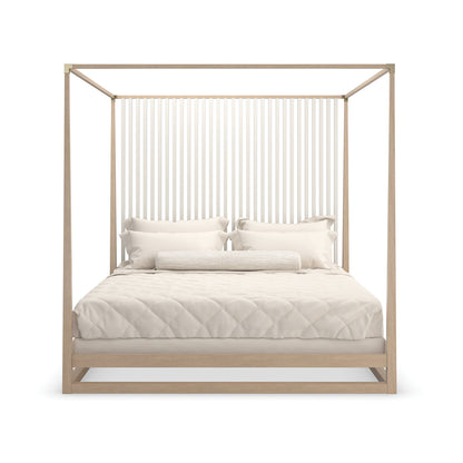 Pinstripe Canopy Bed