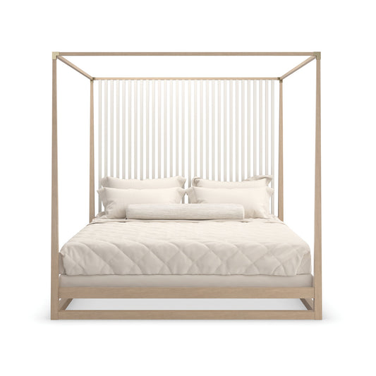 Pinstripe Canopy Bed