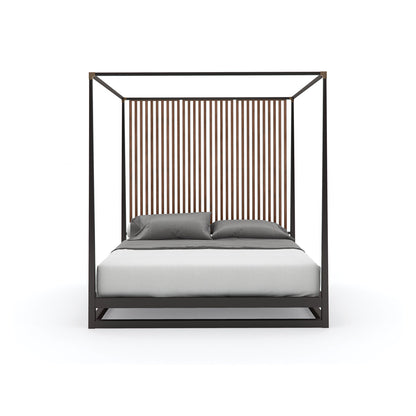 Pinstripe Canopy Bed