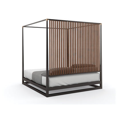 Pinstripe Canopy Bed