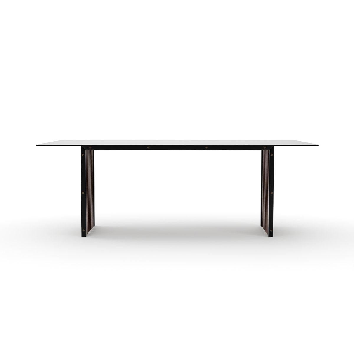 Pinstripe Dark Slatted Dining Table