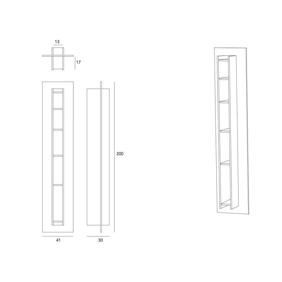 Pirwi Floating Bookcase