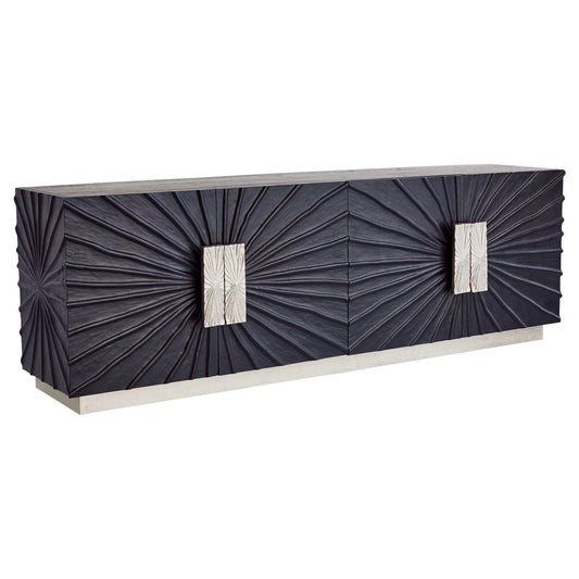 Pleated Solid Wood TV Stand for TVs up to 88"