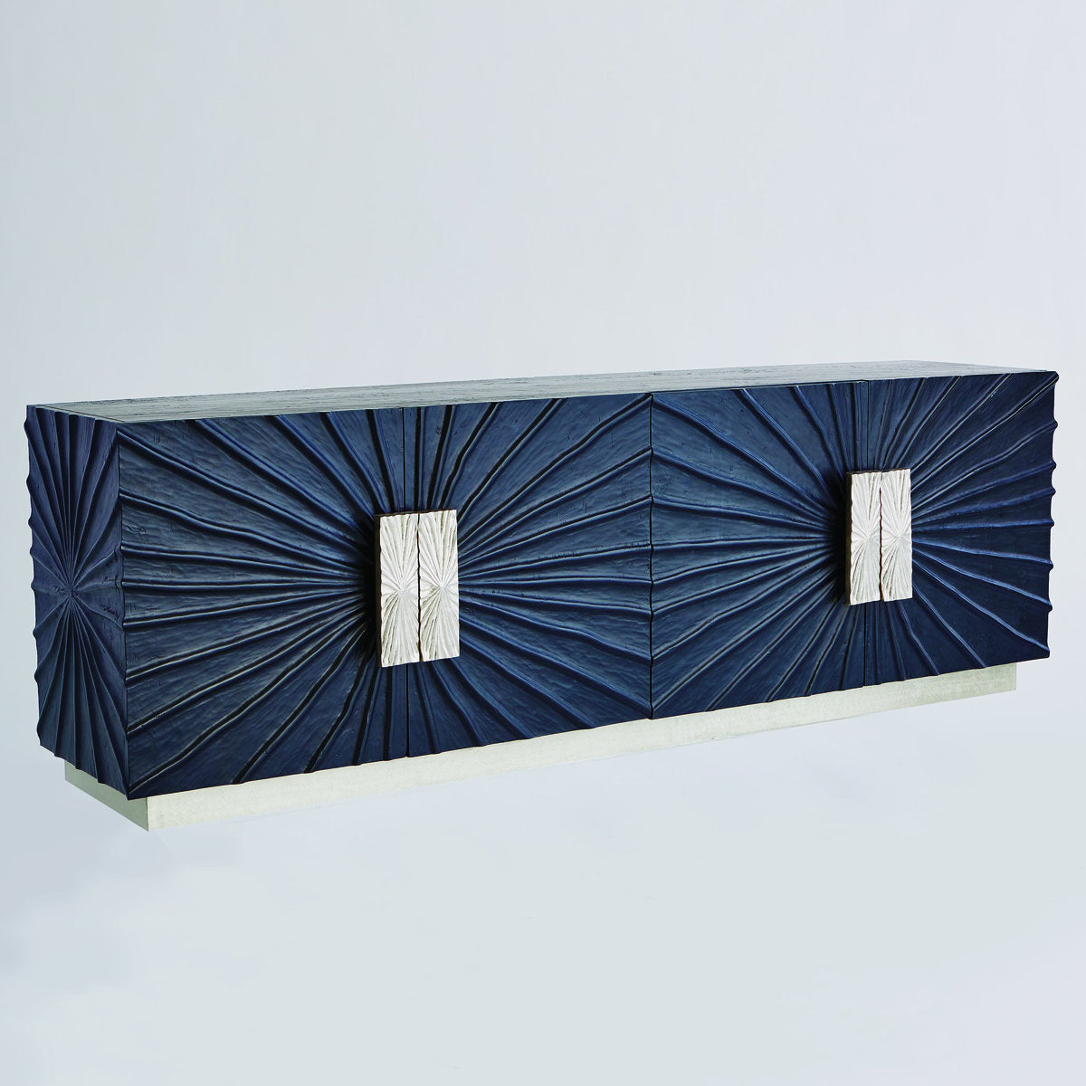 Pleated Solid Wood TV Stand for TVs up to 88"