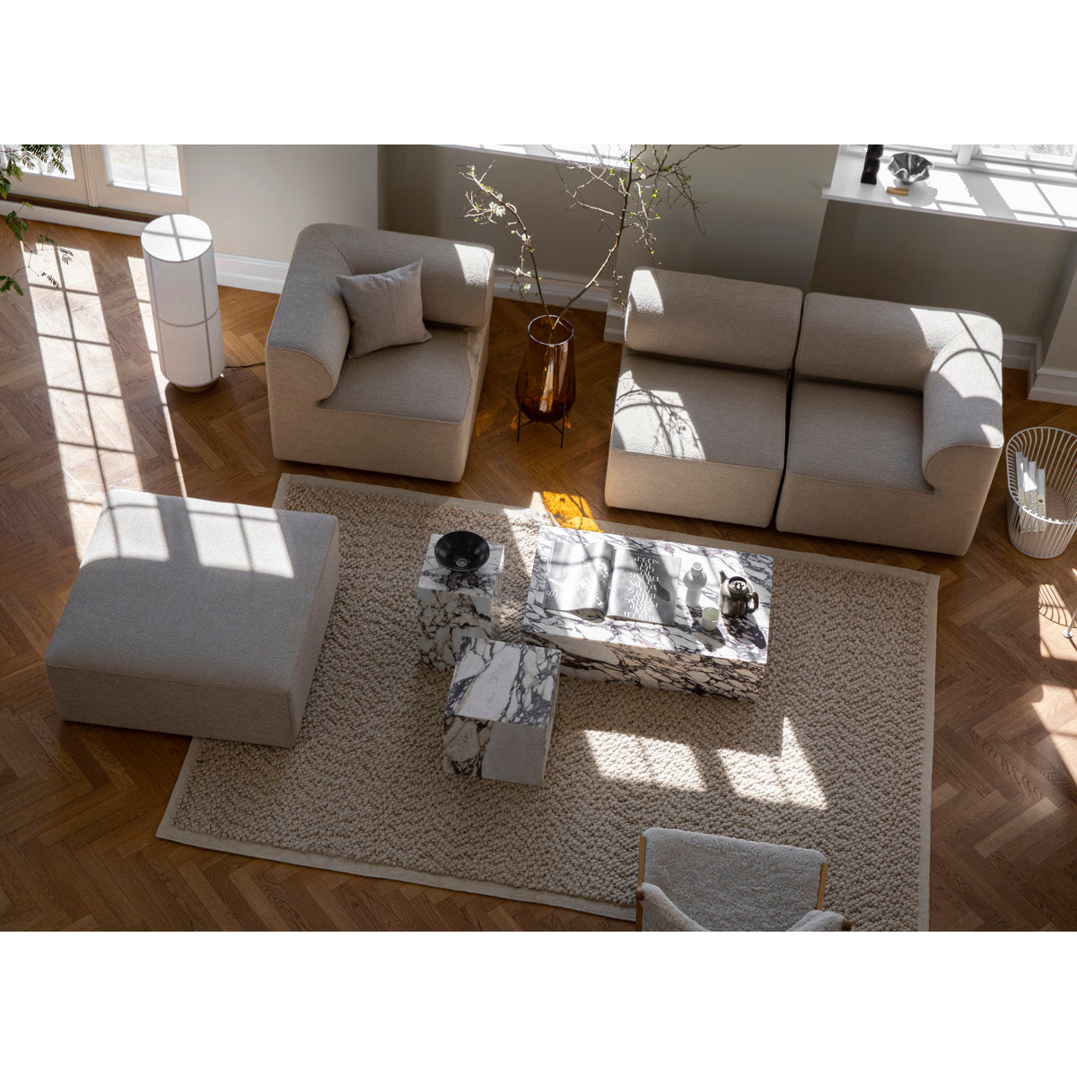Plinth Marble Coffee Table