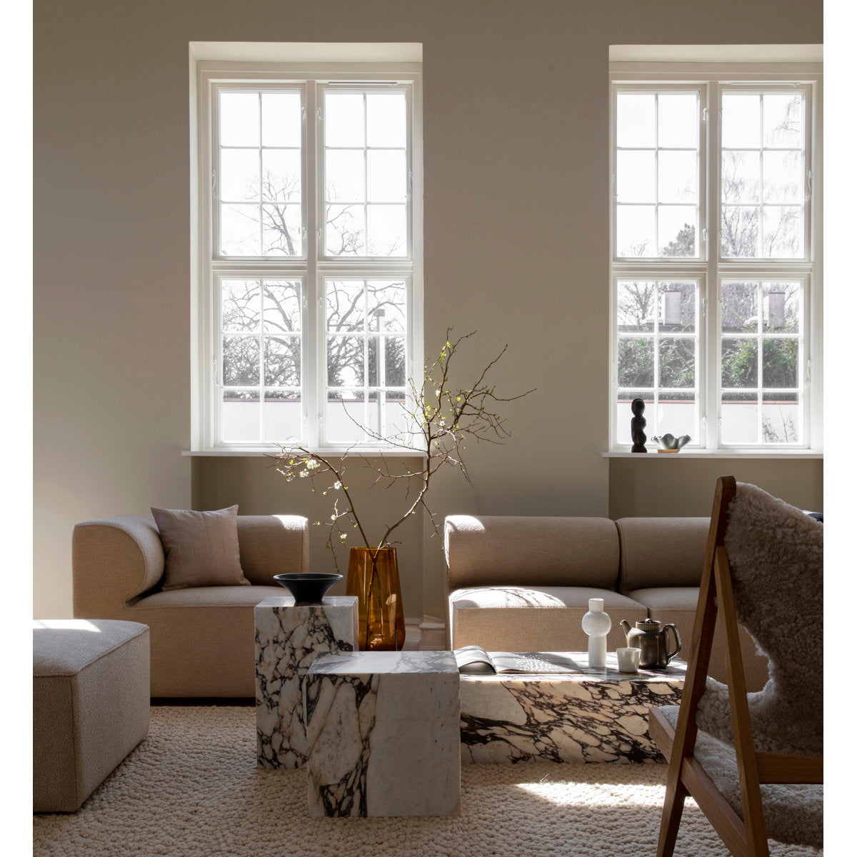 Plinth Marble Coffee Table
