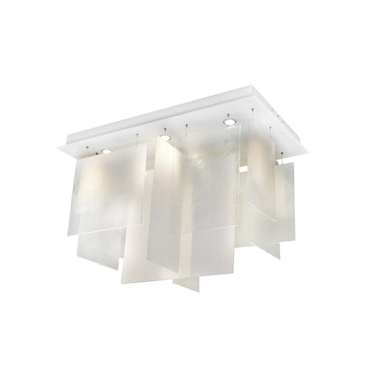 Pliss茅 6 - Light Glass Chandelier