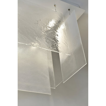 Pliss茅 6 - Light Glass Chandelier