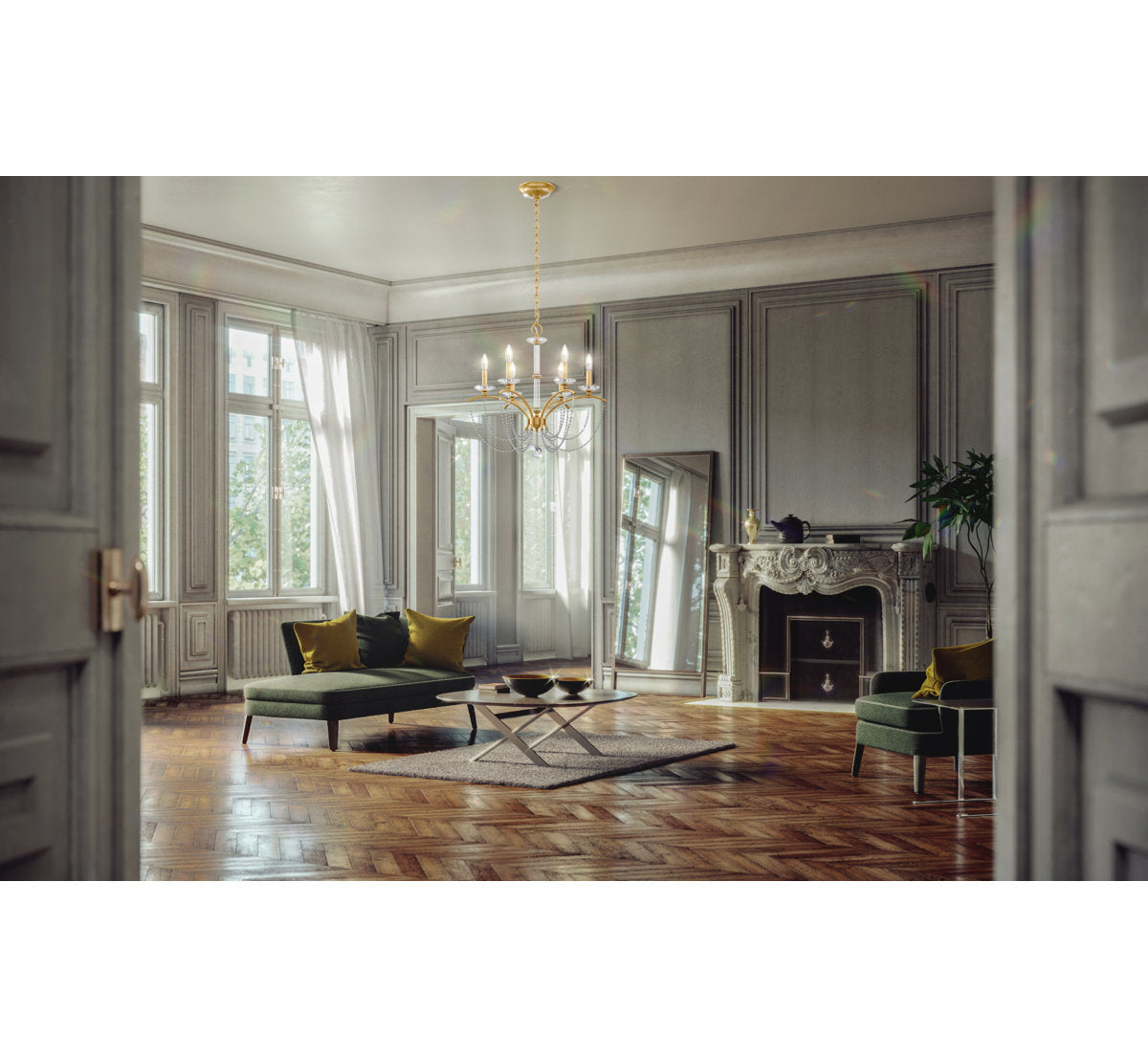 Priscilla 6 - Light Chandelier