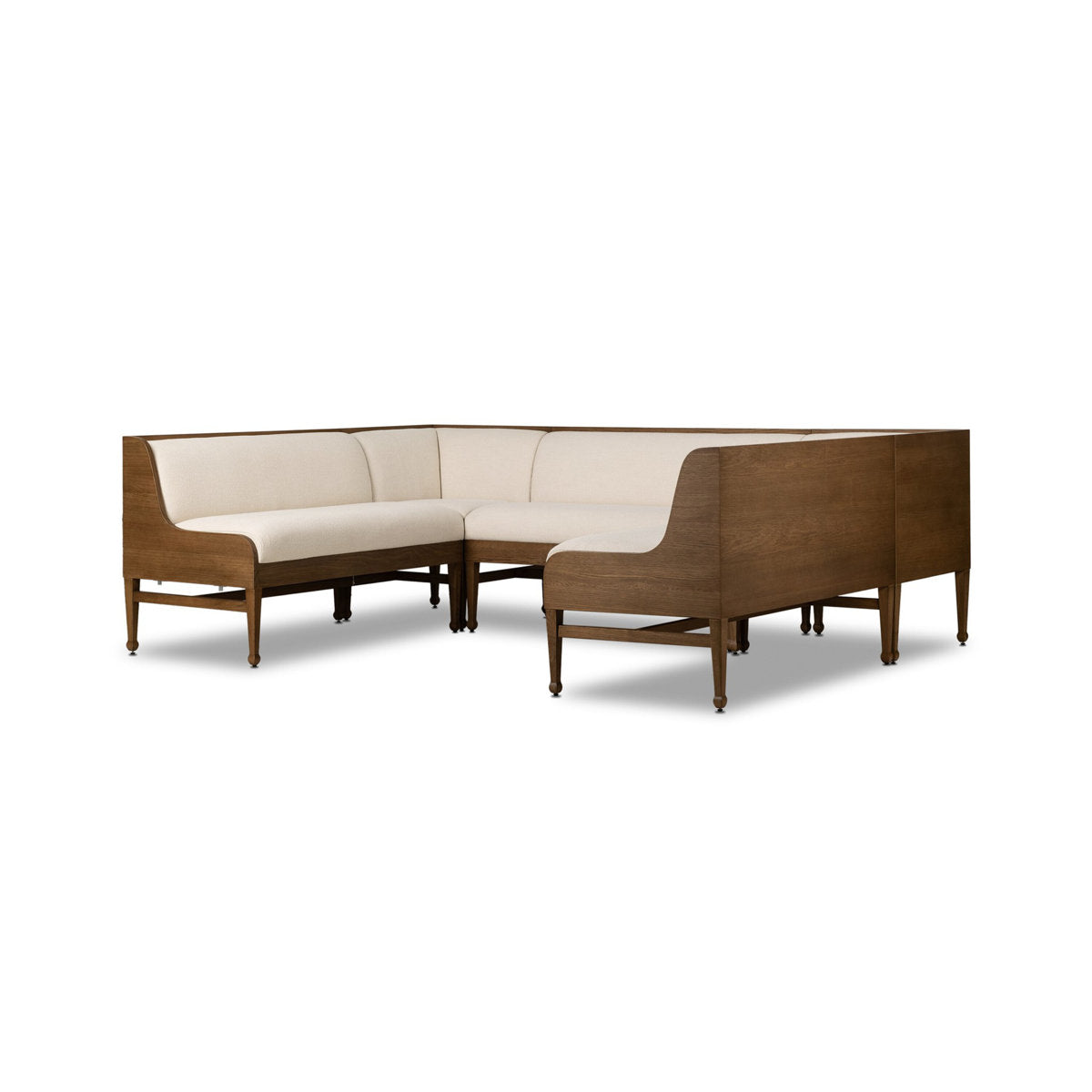 Priscilla Dining Banquette U Shape 101"-Crypton Wayfarer Snow