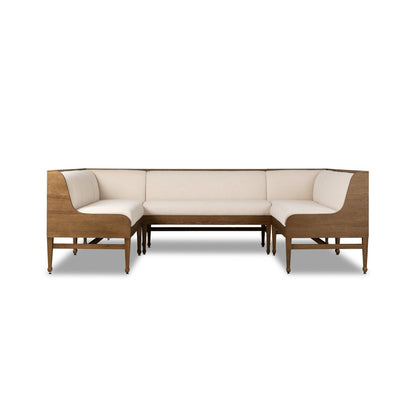 Priscilla Dining Banquette U Shape 101"-Crypton Wayfarer Snow