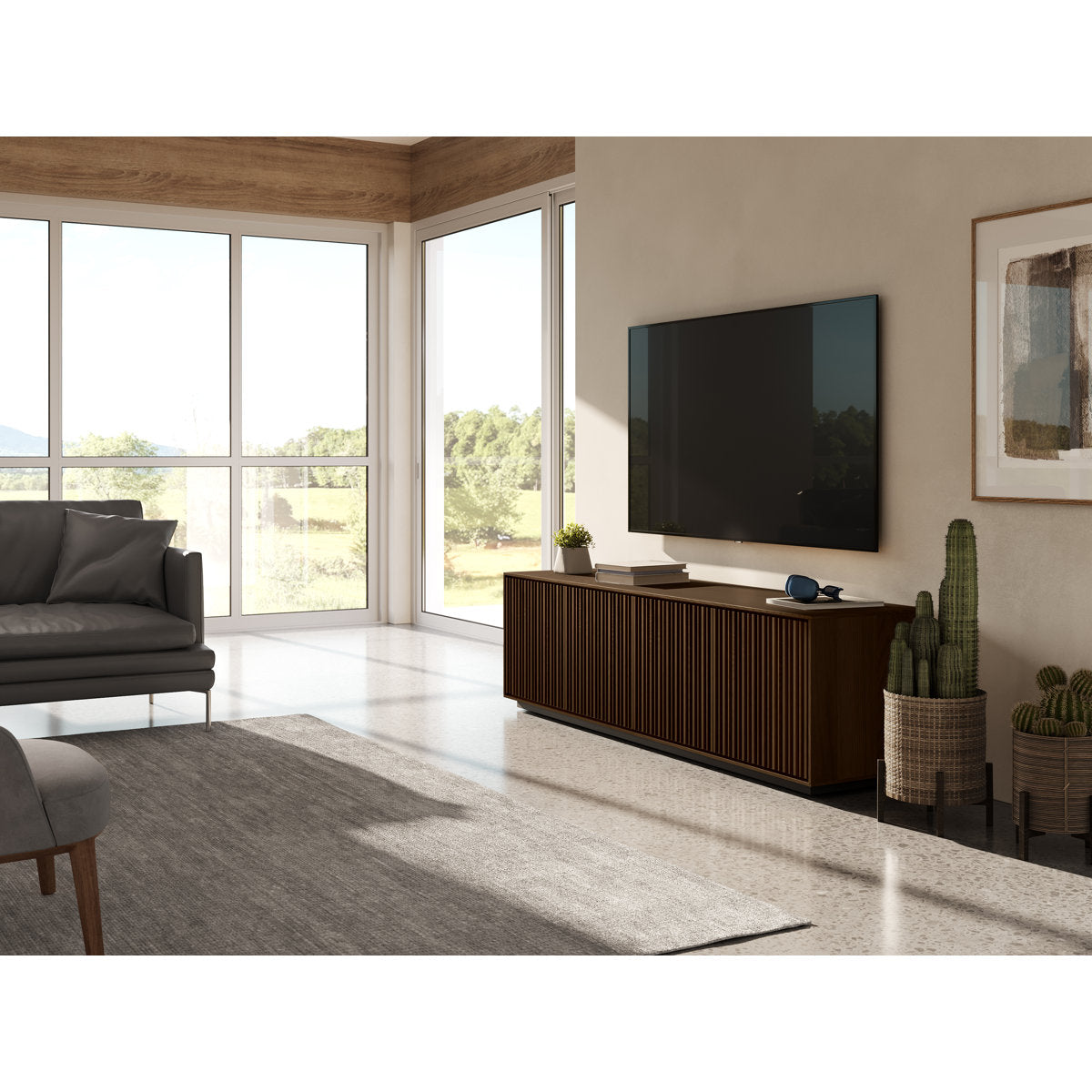 Profile 4-Door Media Storage Cabinet