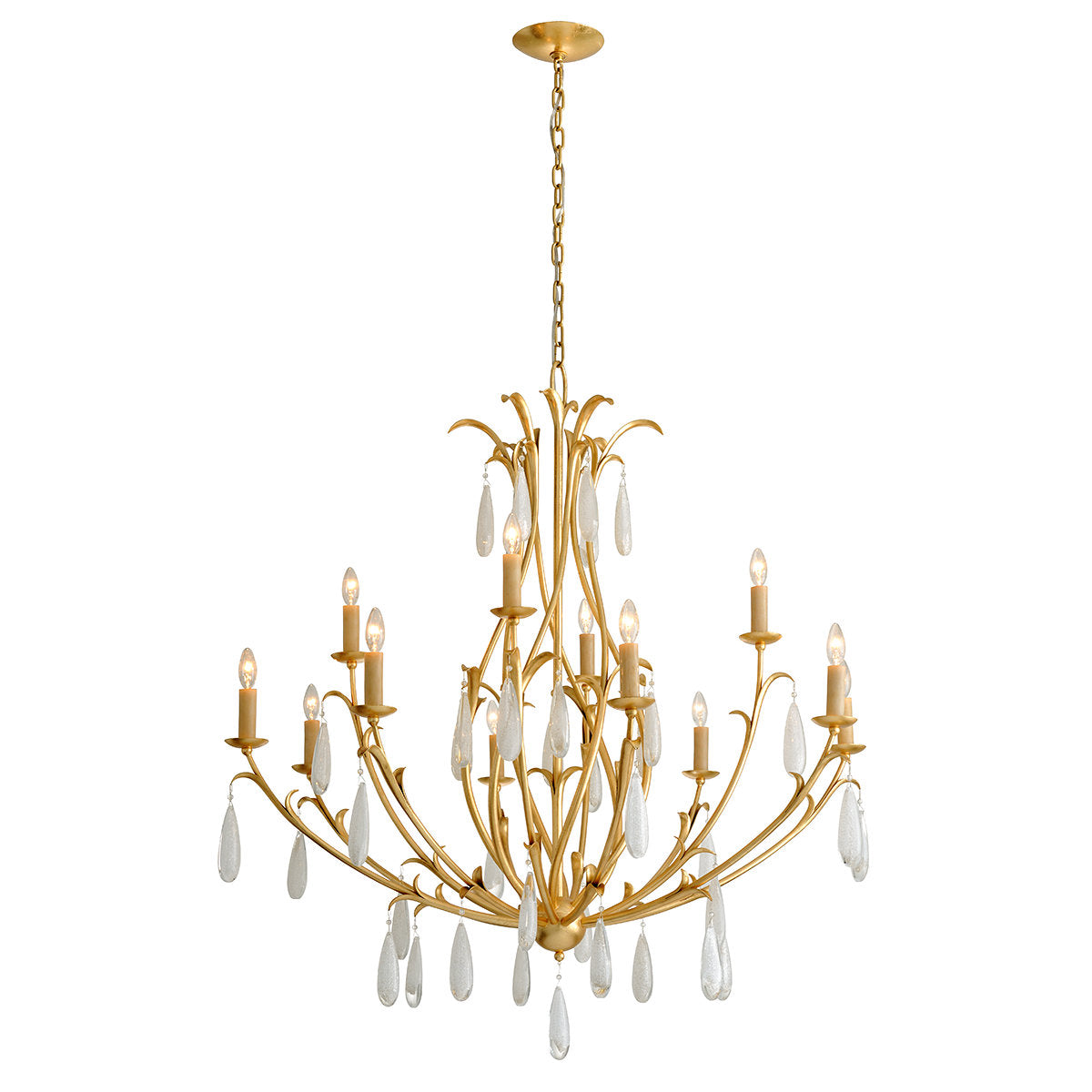 Prosecco 12 - Light Candle Style Tiered Chandelier