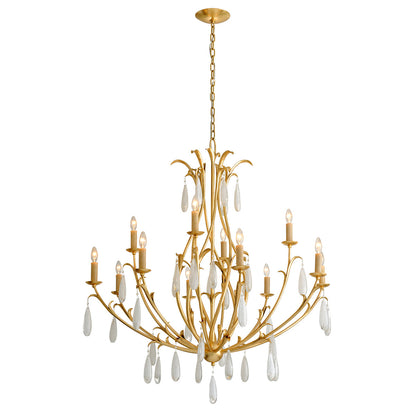 Prosecco 12 - Light Candle Style Tiered Chandelier
