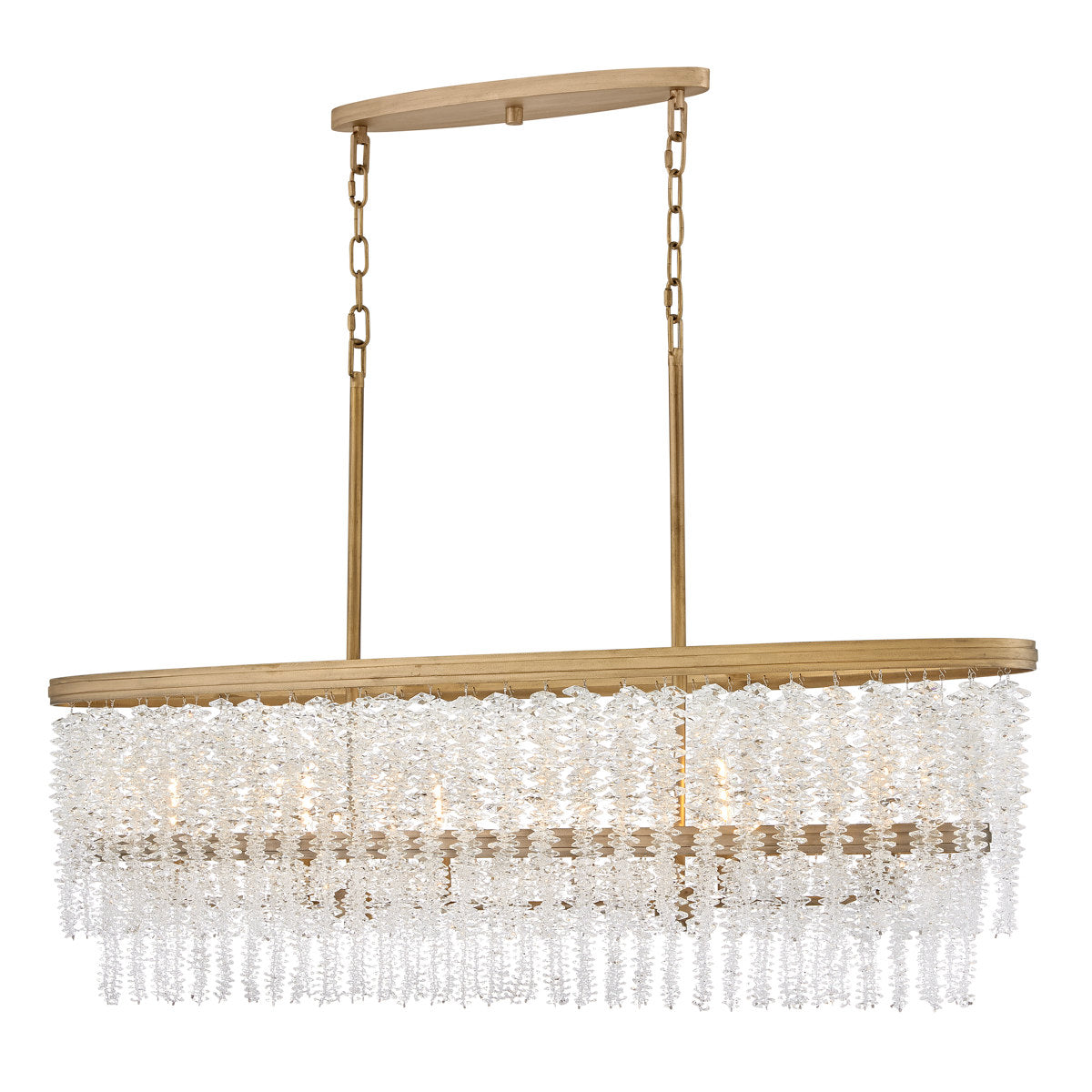 RUBINA 6 - Light Steel Dimmable Tiered Chandelier
