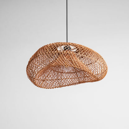 Rattan Wave Pendant Light