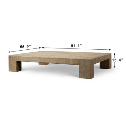 Ravello Extra Large Coffee Table 81Wx56Dx17H Weathered Gray