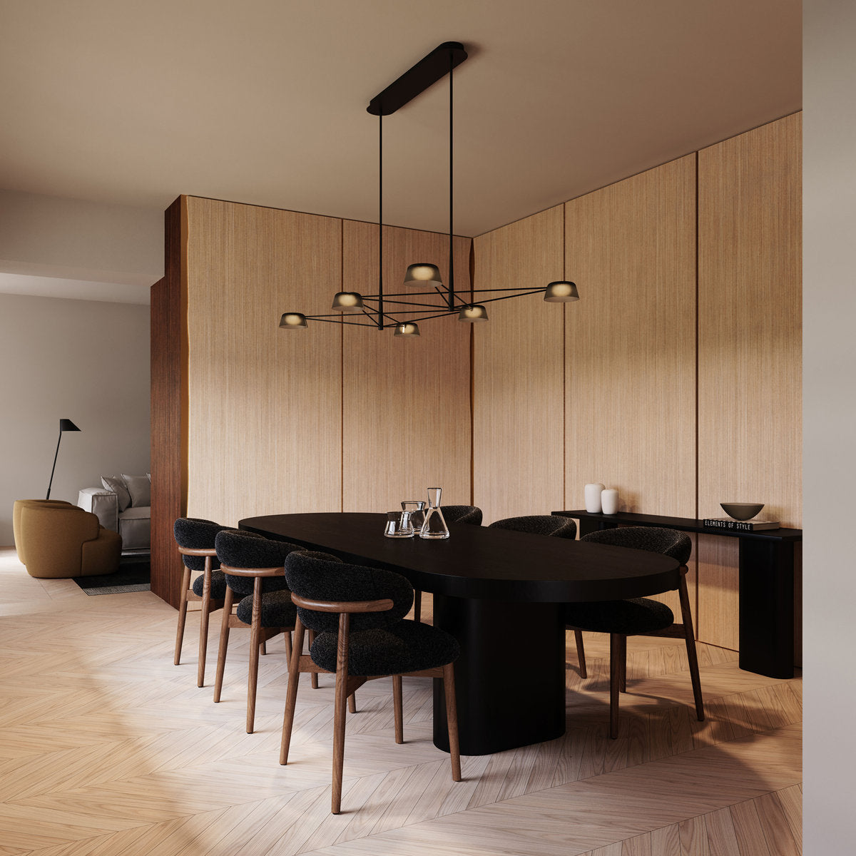 Ray 6 - Light LED Chandelier