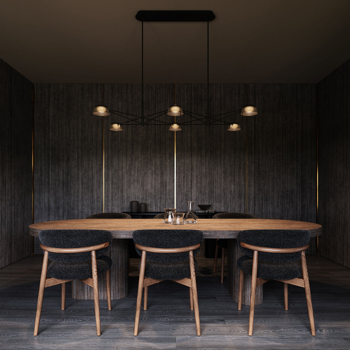 Ray 6 - Light LED Chandelier