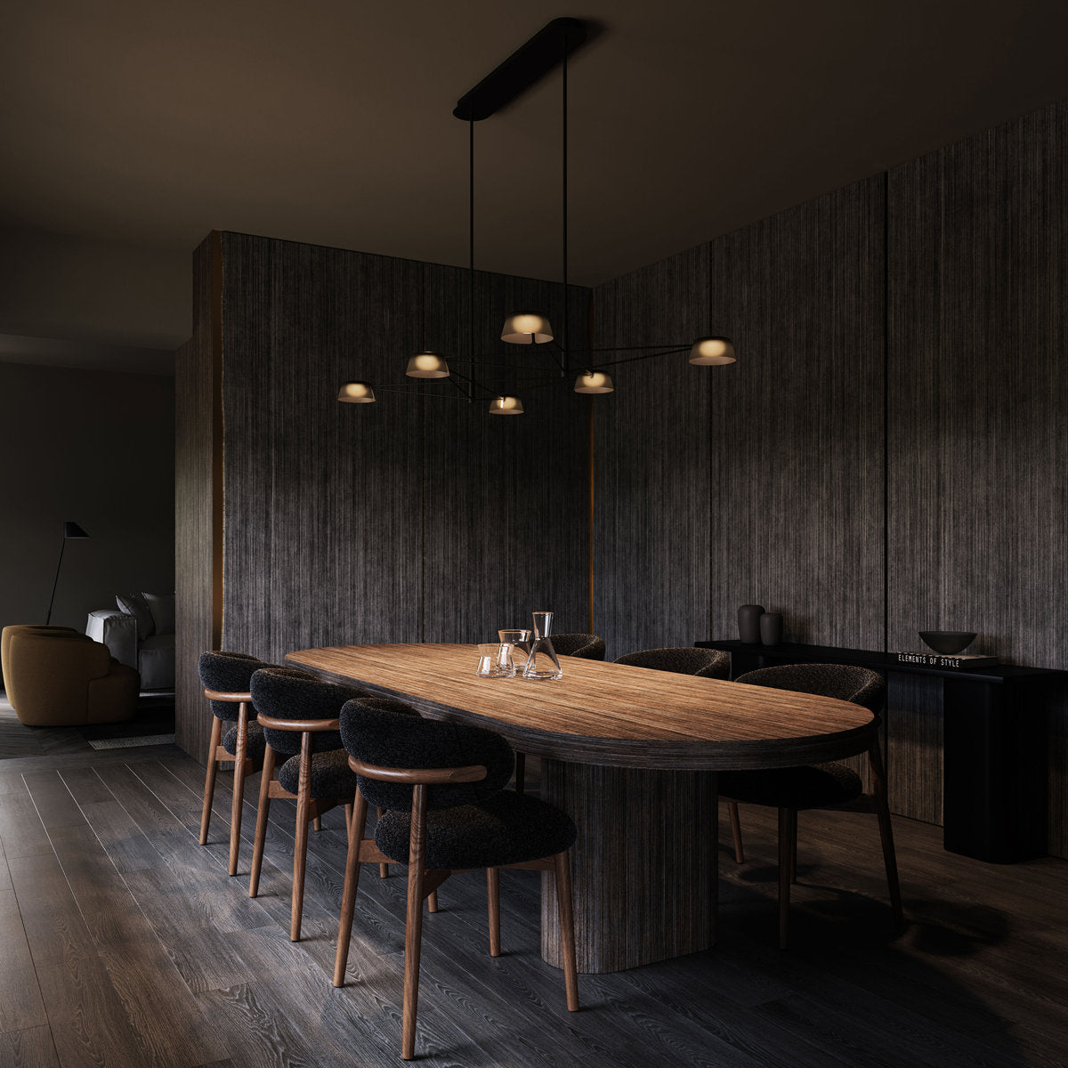 Ray 6 - Light LED Chandelier