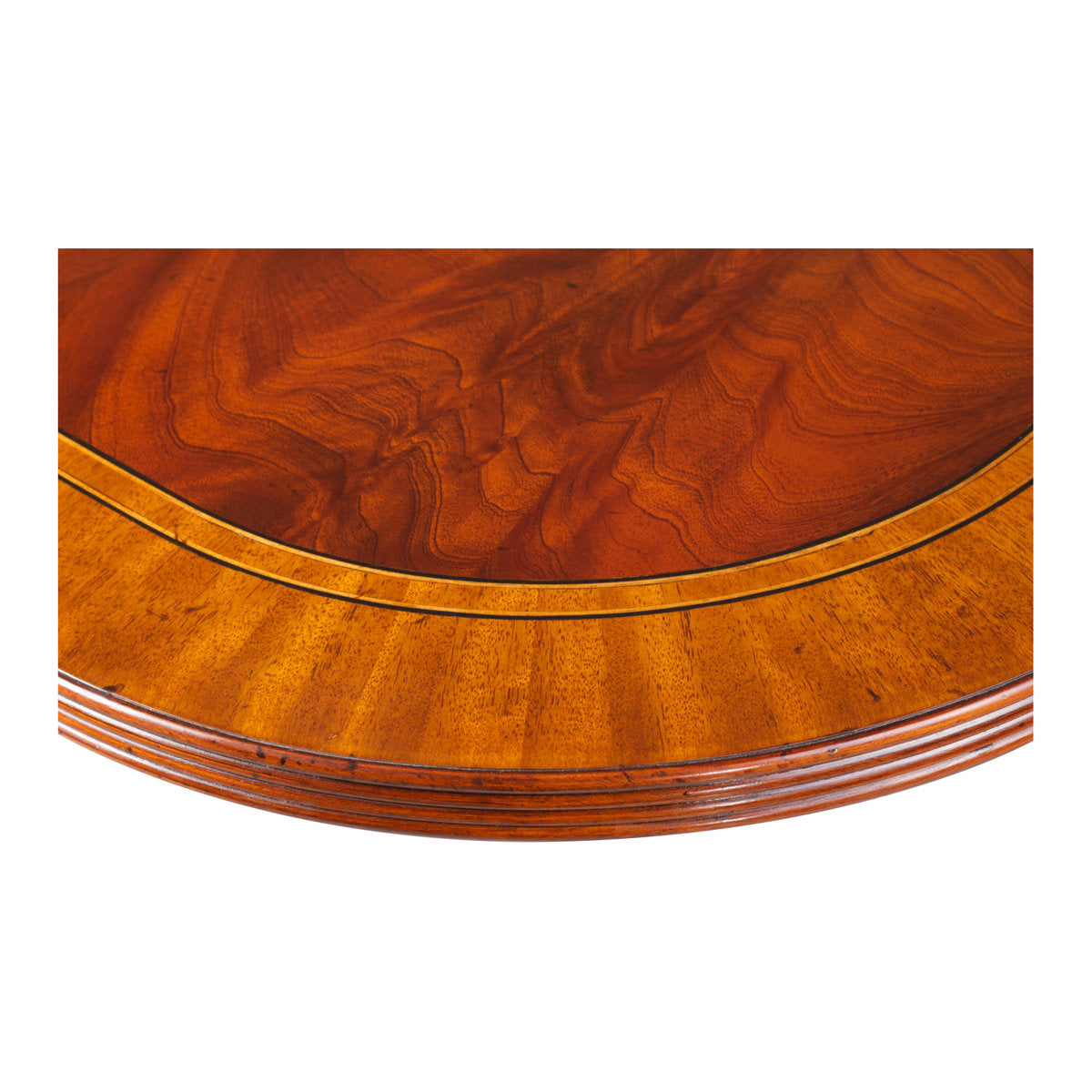 Reeded Oval Solid Wood Dining Table