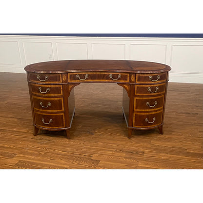 Regency Mahogany Kidney Shaped Writing Desk