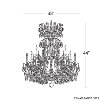 Renaissance 16 - Light Glass Chandelier