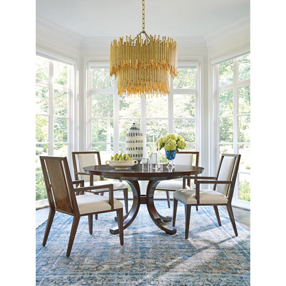 Rendezvous Round Walnut Wood Dining Table