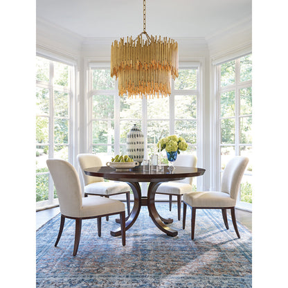 Rendezvous Round Walnut Wood Dining Table