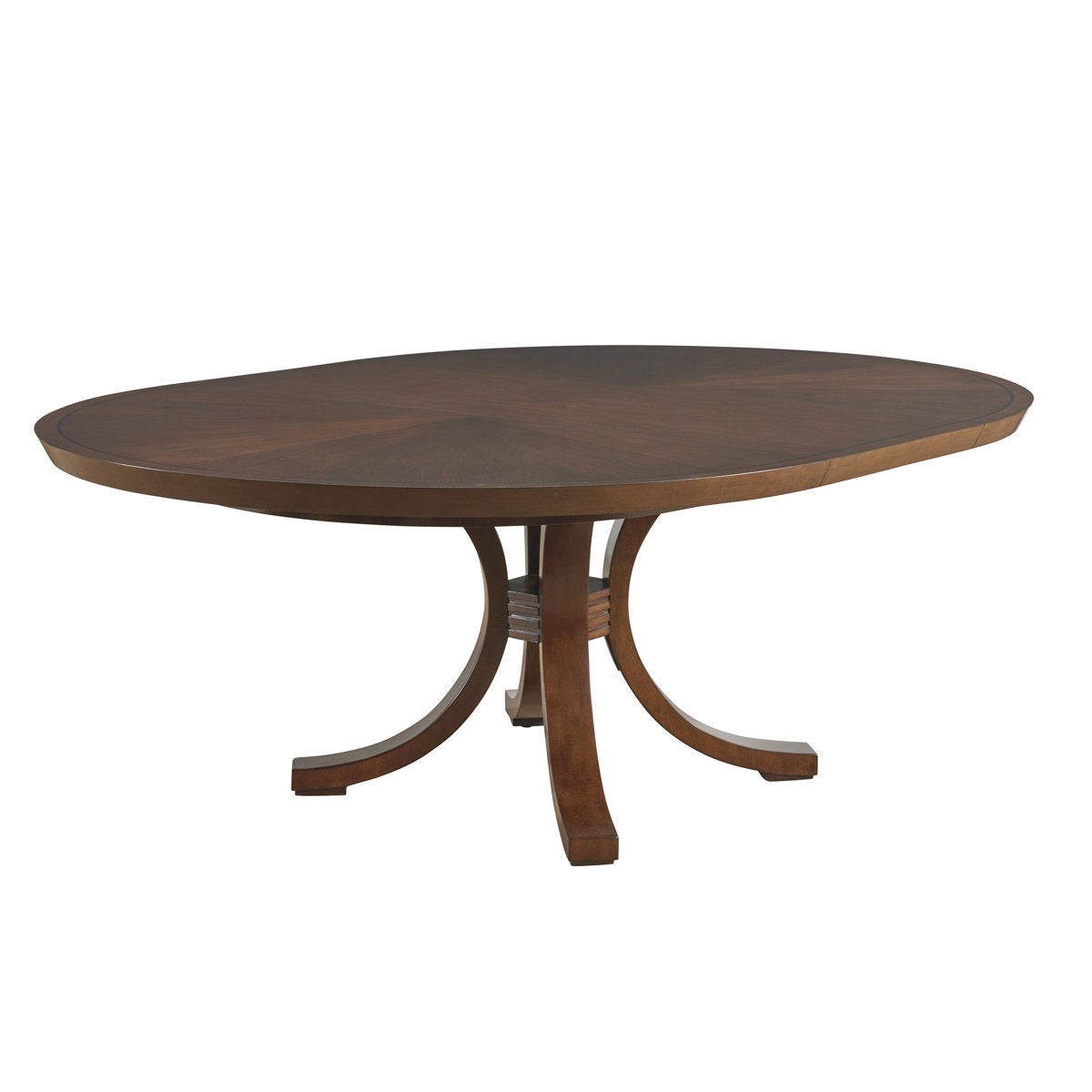 Rendezvous Round Walnut Wood Dining Table