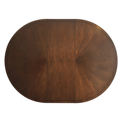 Rendezvous Round Walnut Wood Dining Table
