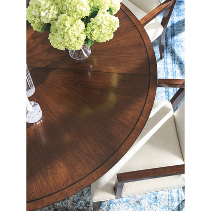 Rendezvous Round Walnut Wood Dining Table