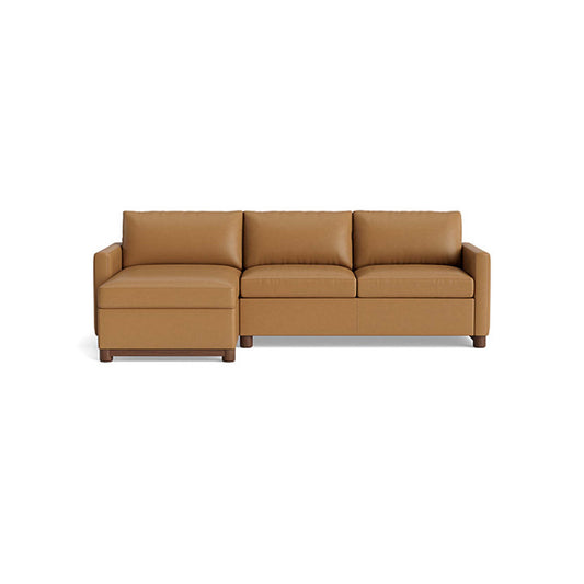 Reve Leather Sofa with Chaise (with Storage)