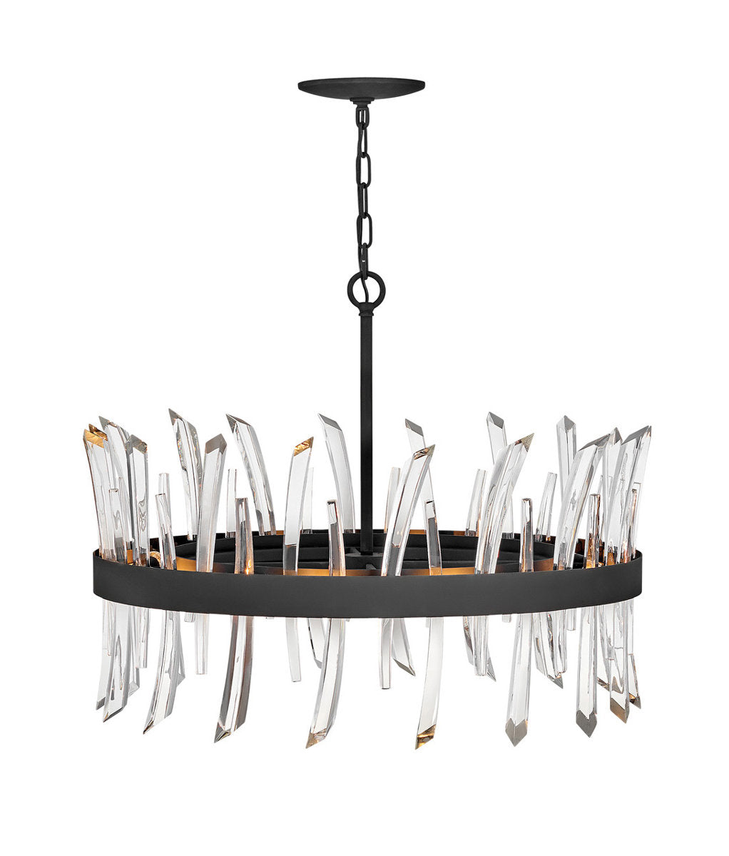 Revel 8 - Light Unique Wagon Wheel Chandelier with Crystal Accents