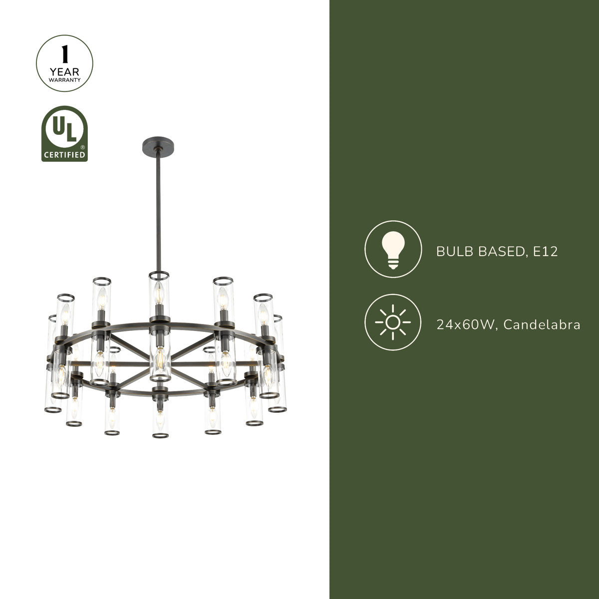 Revolve 24 - Light Chandelier