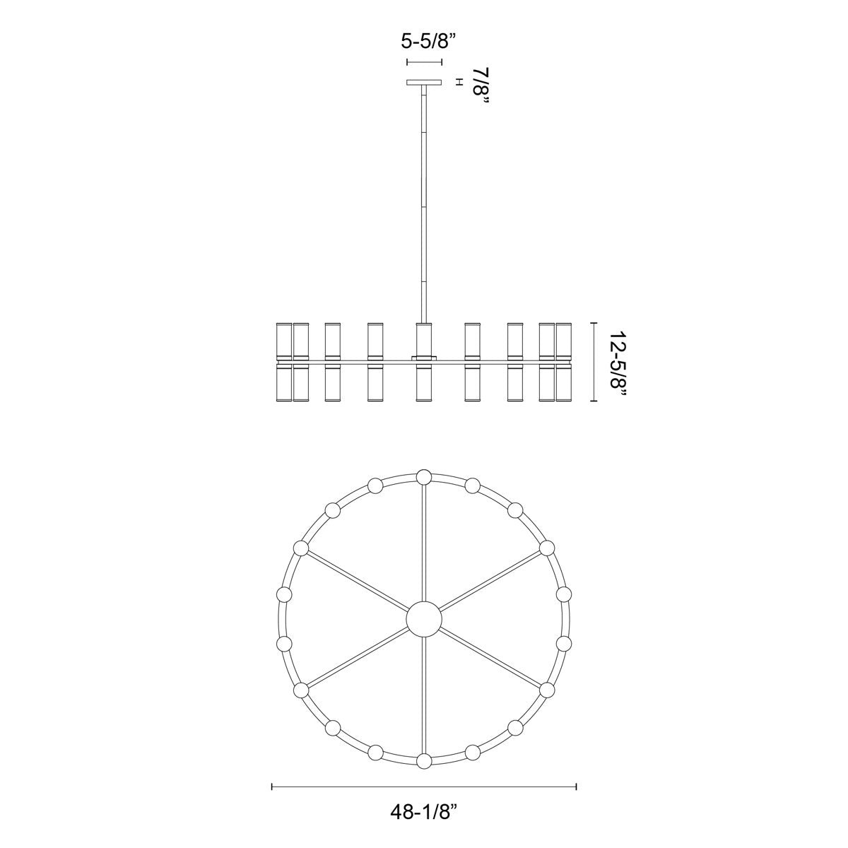 Revolve 36 - Light Chandelier