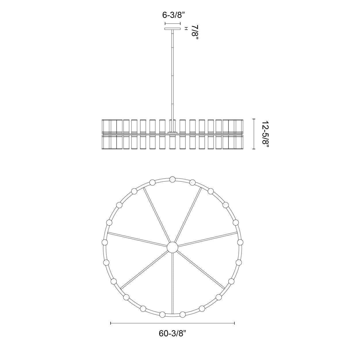 Revolve 42 - Light Chandelier