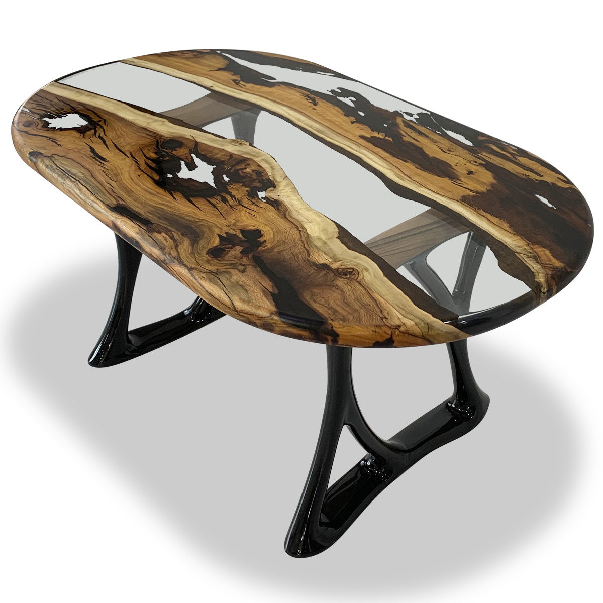Rhadios Oval Walnut Wood Dining Table