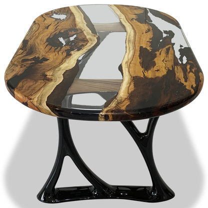 Rhadios Oval Walnut Wood Dining Table
