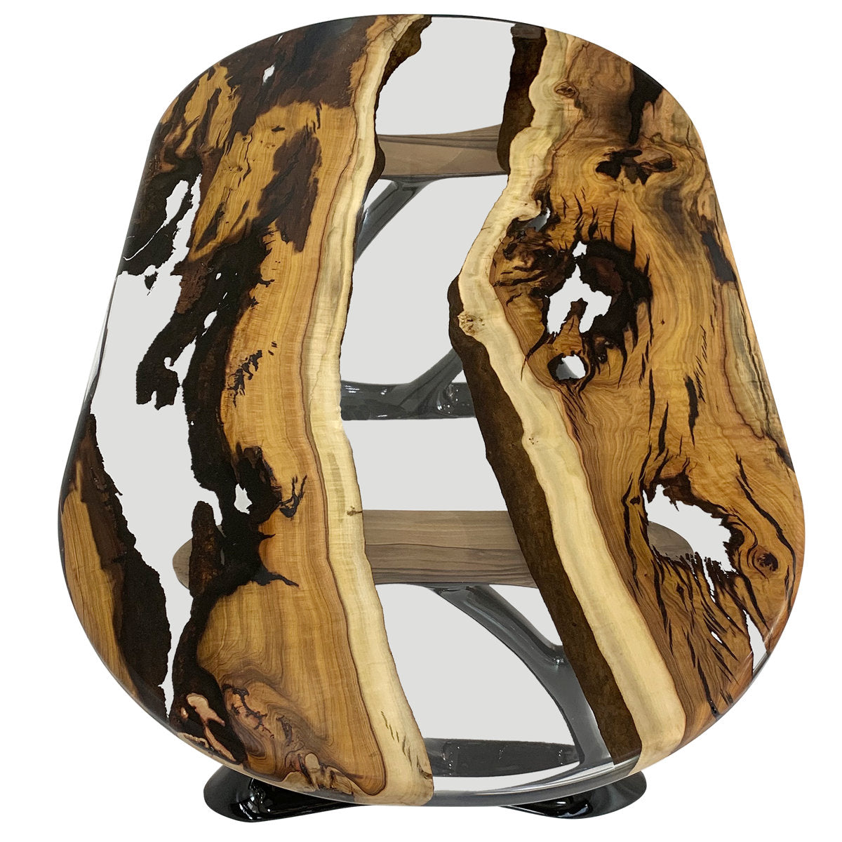 Rhadios Oval Walnut Wood Dining Table