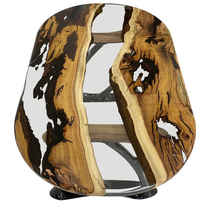 Rhadios Oval Walnut Wood Dining Table